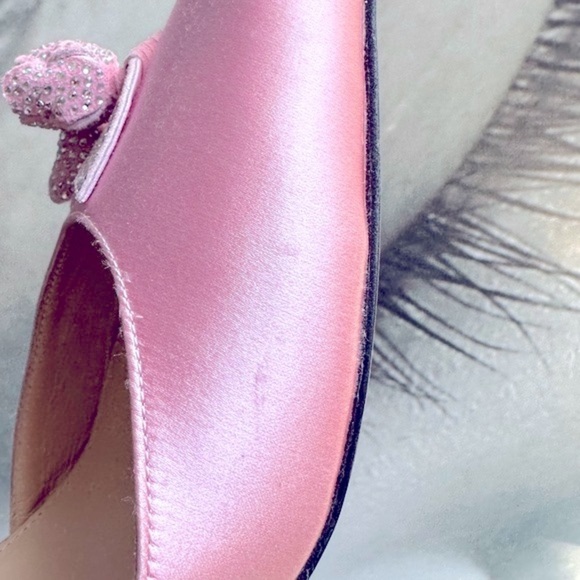 🌺 MACH & MACH🌺 Wonder Tulip Satin Slingback Pumps Size: 40 - Picture 14 of 17